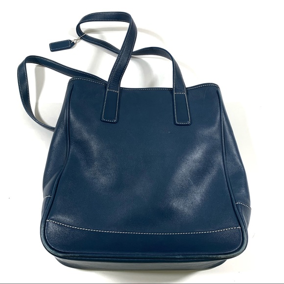 Coach L2S-7776 Hampton Tote Handbag. Navy Leather - Picture 4 of 7